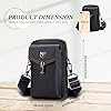 BAIGIO Handytasche Leder Vintage Gürteltasche Herren Hüfttasche Klein Schultertasche Umhängetasche Retro-Stil (Schwarz-ST2) #2