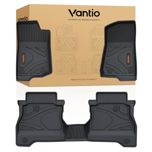 Image of Floor Mats for Jeep Gladiator JT 2026 2025 2024 2023 2022 2021 2020, Custom Fit TPE All Weather Floor Liners, Heavy Duty Waterproof Anti-Slip Car Mats for Off-Road Mud Snow Protection