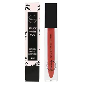 Ornare Stuck with You Liquid Matte Lipstick, Long Lasting High Impact (Truffle 01)