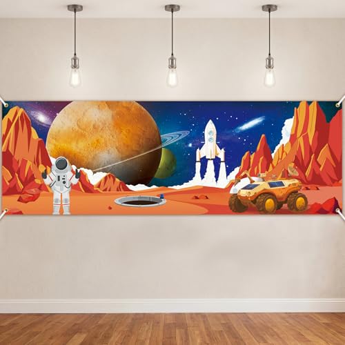 Toile de fond galaxie Vbs pour habiller un grand mur d'école ou de salle paroissiale