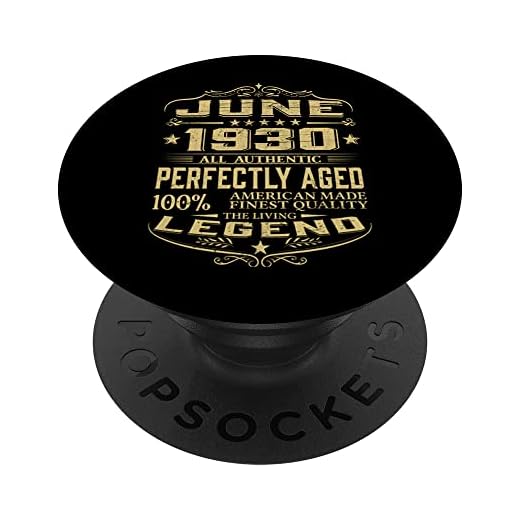 Cumpleaños 365 Vintage Hecho en Junio de 1930 92 Regalo de cumpleaños PopSockets PopGrip Intercambiable