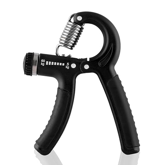 Combo of Adjustable Hand Gripper & 2 Pcs Finger Exerciser| Hand Gripper Strengthener| Used to Exercise Finger Strength| Flexibility and Physical...