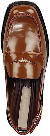 Franco Sarto Womens Giada Slingback Loafer Tobacco Brown Gloss 9 M | Image 2