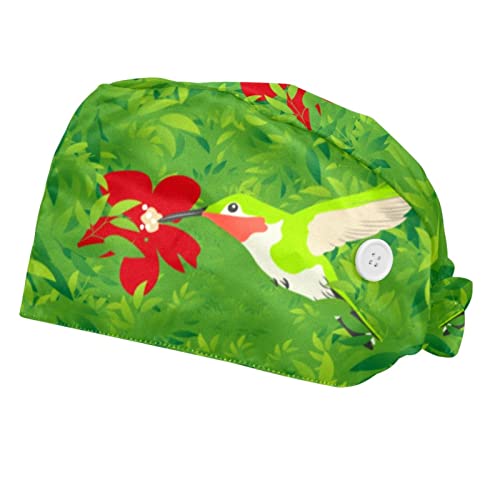 Chapeaux bouffants 2PCS colibri avec bandeau anti-transpiration