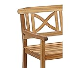 Dehner Gartenbank Malmö, 3-Sitzer, ca. 166 x 100 x 62 cm, FSC Akazienholz, natur - 3