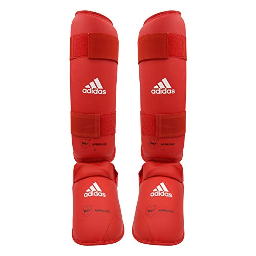 adidas - Protezioni per Tibia e Piede Removibile, Taglia: XL, Colore: Rosso