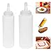 Butelka na squeeze z tworzywa sztucznego, na sos, do wyciskania, buteleczka z dozownikiem, butelki z tworzywa sztucznego, 6 sztuk, butelka na sosy, do domu i restauracji, 240 ml, 360 ml