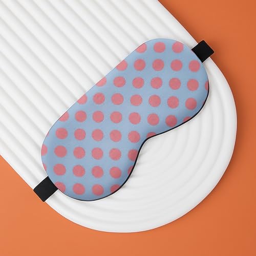 Image of Eye Mask for Sleeping with Adjustable Strap Super Soft Sleeping Mask Blind Fold for Comfortable Sleep Travelling Sleep Mask Pad for women (PolkaPinkBlue-Gel)