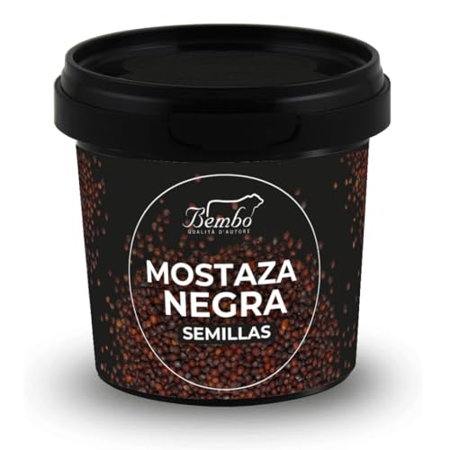 Semillas de Mostaza Negra Bembo 90 g – Especia Aromática para Carne, Verduras y Salsas – Sabor Intenso y Beneficios Naturales.