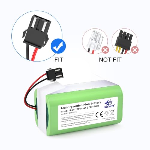 Miniatura 4 de 14.4v 2600mah Li-Ion Batería De Reemplazo Para Conga Excellence 950 990 1090 1790 1990 Ecovacs Deebot N79 N79s Dn622, Eufy Robovac 11,11s,12,15c 15t,30,30c,35c, Ikohs Netbot S14 S15