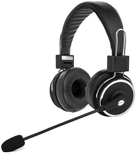 Blue Tiger Dual Elite Wireless Bluetooth Headset – Premium Noise Cancelling Headphones with No Wires - Ideal Driving, Gaming and Music Accessories – 50 Hour Talk Time - Black