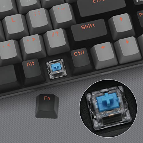 Image of Qisan Mechanical Gaming Keyboard, Dual Mode 2.4G /BT Wireless, 60% Layout, US Layout, Blue Switch, 68 Keys, Computer Keyboard, Gaming Pc, Wireless Gaming Keyboard