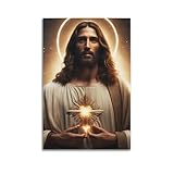 XKUGA Poster religion Christianisme Grand Jsus 11 - Peinture sur toile - Impression d'art moderne pour chambre  coucher - 30 x 45 cm