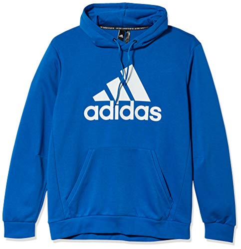 adidas Men's Must Haves Badge of Sport Pullover French Terry Blue/White Medium
