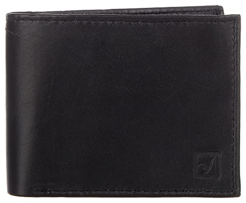 Men's Leather Wallet, TRAVELLER, RFID Protection - BLACK (SM-1-174-1P)