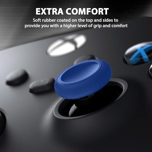 Image of Lierhyt Elite Series 2 Accessories,Gaming Metal Replacement Kit,Includes 4 Elite 2 Controller Paddles,6 Swap Joysticks,2 D-Pads,1 Adjustment Tool and Button Organizer (Blue)