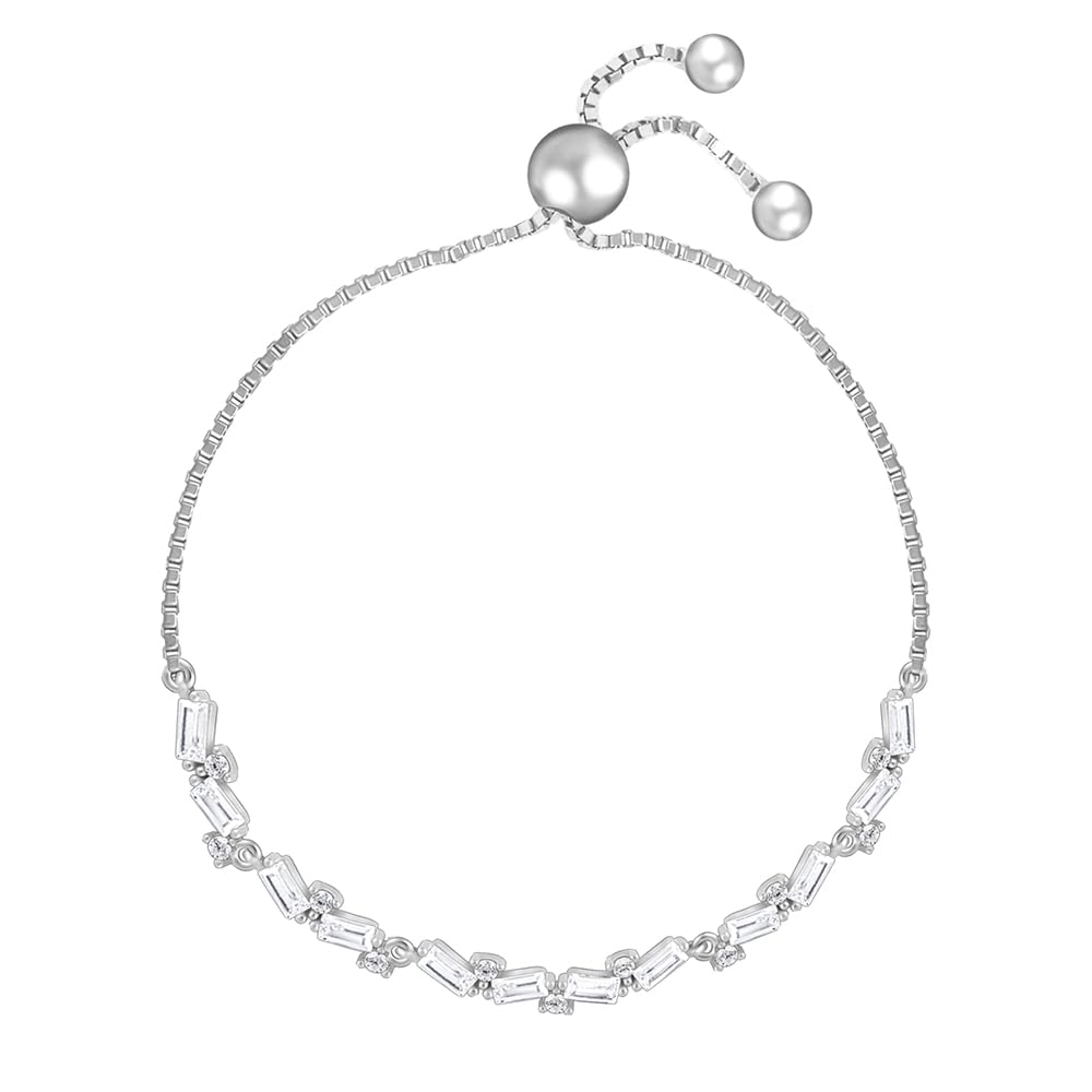 GIVA 925 Silver Criss Cross Baguette Bracelet, Adjustable |, Gifts for Women and Girls | With Certificate of Authenticity and 925 Stamp | 6 Months Warranty* (B0CQTD5KM6) Amazon Price History, Amazon Price Tracker