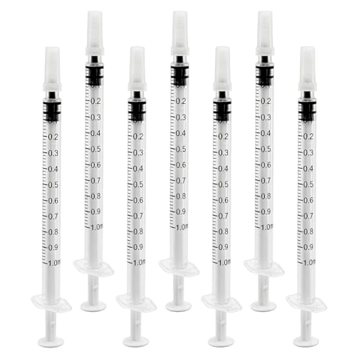 Image of 30 Pack 1ml Syringe for Liquid, Plastic Syringes without Needle, Sterile & Individually Wrapped, 1cc Small Syringe for Scientific Labs, Colostrum Collect, Pet Feeding, Oral, No Needle