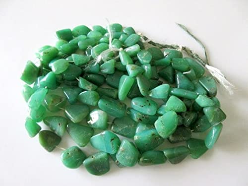 Chrysoprase naturelle en perles lisses pour éliminer les imperfections de vos bijoux DIY 15"