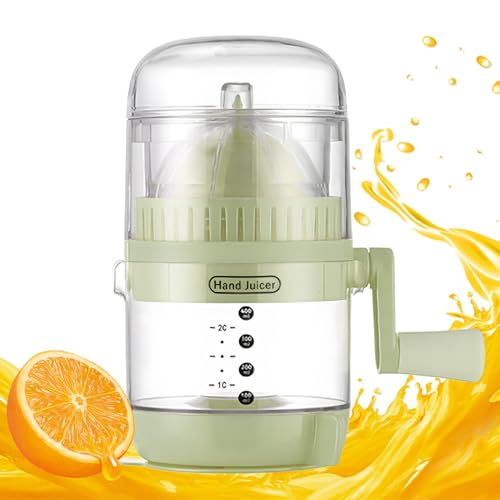 Exprimidor de mano | Exprimidor de limón, máquina de prensa de jugo portátil de mano con mango para verter boquilla extractora de frutas para cocina y mostrador