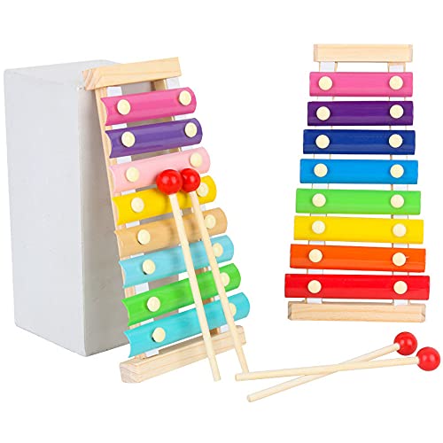 Xylophone For Kids, Best Holiday/Birthday Diy Gift Idea For Your Mini Musicians，Color Scissor Wooden Xylophone Toy With Child Safe Mallets, Educational Musical Instruments Toy For Toddlers Child #TOP6