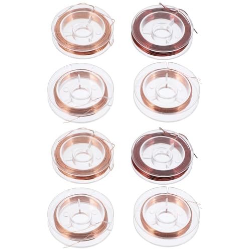 NAMOARLY 8 Rolls Enameled Wire Magnet Wire Jewelry Making Wire Veepower Wire Wrapping Magnet Winding Wire Jewelry Magnets Wire Beading Thread Jewelry Beading Wire Copper