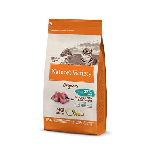 Nature's Variety Original No Grain - Pienso para gatos esterilizados con atún sin espinas 1,25 Kg