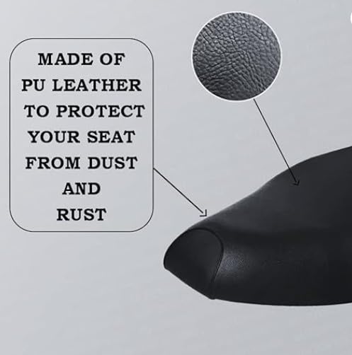 Image of Premium Water Resistant Universal Fit Scooter Seat Cover Durable Black Stretchable Protection Guard for Two Wheelers All Weather Dust and Sun Protection Skin (Black - 1)