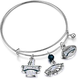 NFL Philadelphia Eagles Three Charm Logo Bracelet