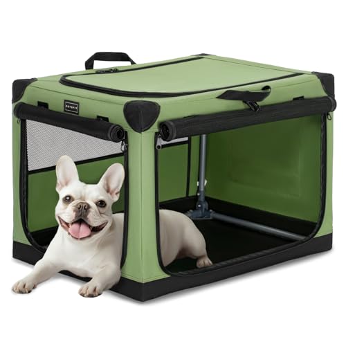Petsfit Transportín para Perros, Plegable Bolsa transportín para Perros Transportín con Armazón de Acero Tubular Seguro para Perros Grandes medianos Pequeños