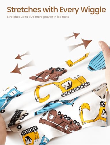 PATPAT 4-Pieces Baby Pajama Sets with Organic Cotton, Snug fit Pjs for Girls Boys Toddler Kids, Supersoft & Stretchy Sleeper4