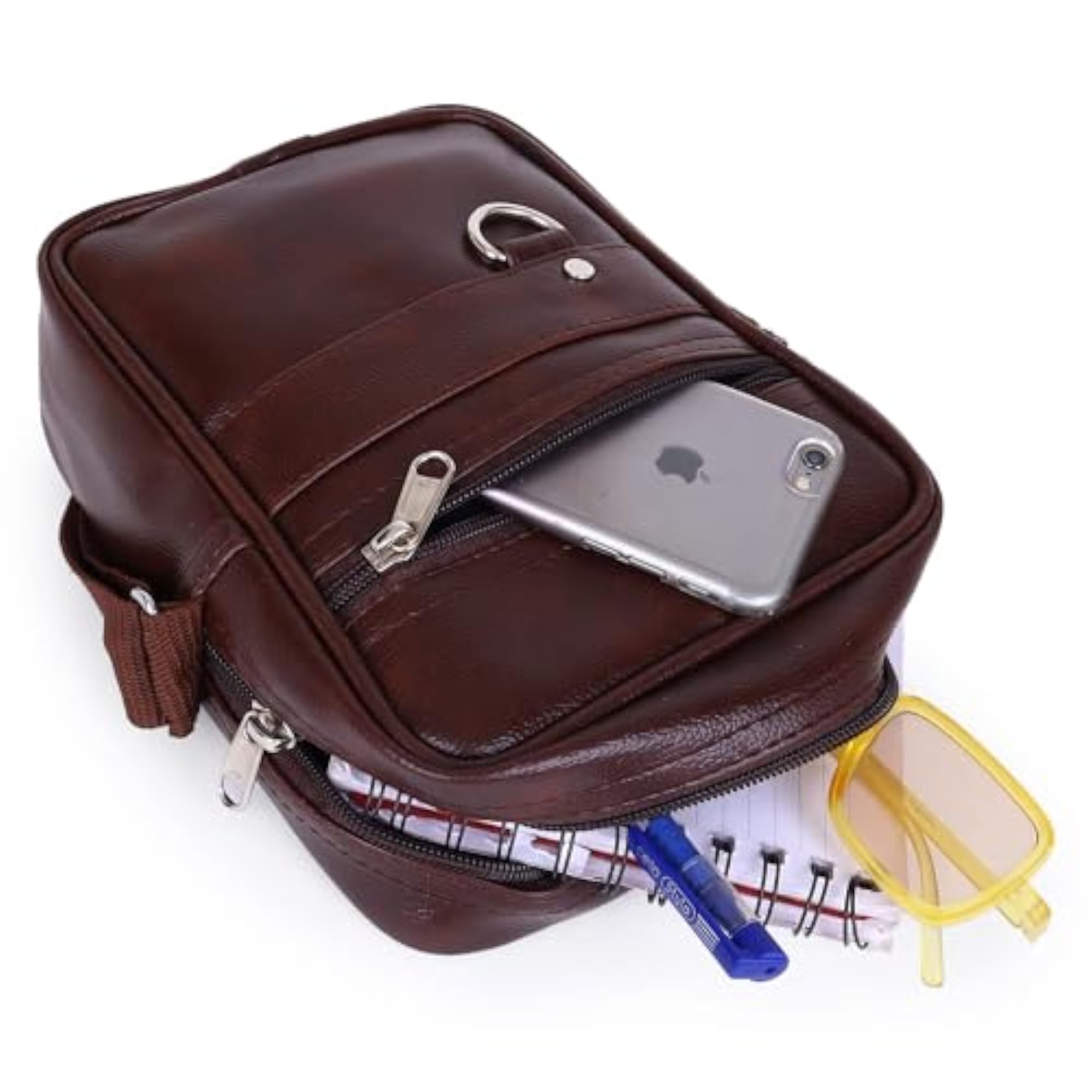 Stylish PU Leather Sling Bag for Men, Cross Body Travel