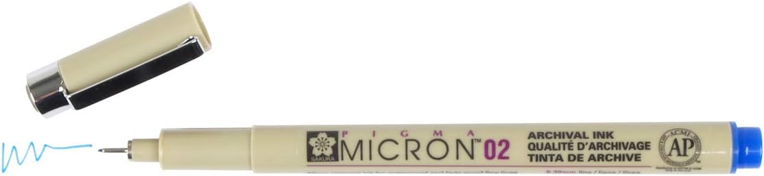 SAKURA PIGMA MICRON, PACK OF 4 ESSENTIAL COLORS, BLACK+RED+BLUE+GREEN, (02)
