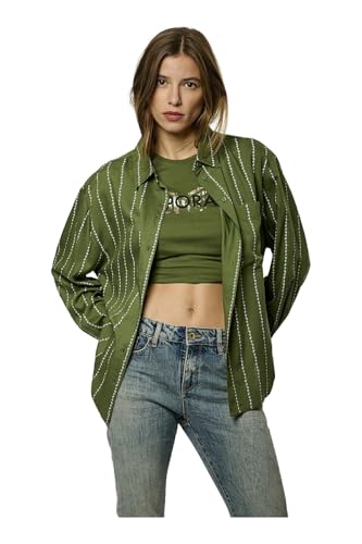 Kaporal Chemisier Verso Khaki coupe fluide anti-plis pour femme active