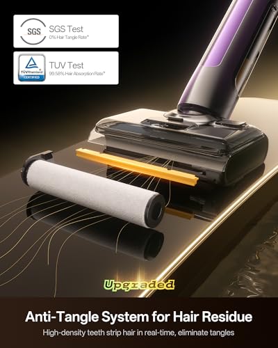 Image of Ultenic Wet Dry Vacuum Cleaner, Vacuum Mop for Wet & Dry Messes, 180 Lay-Flat & Auto Self-Cleaning, 60Mins Runtime & Edge-Cleaning, Anti-Tangle Roller for Hard Floor and Pet Hair, AC1 TriFlex