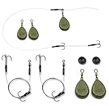 Pike Deadbait Rigs SET for Ledger Pike Fishing - Size 2 4 6 8 - Zander Deadbaiting - UK (6 (Medium))