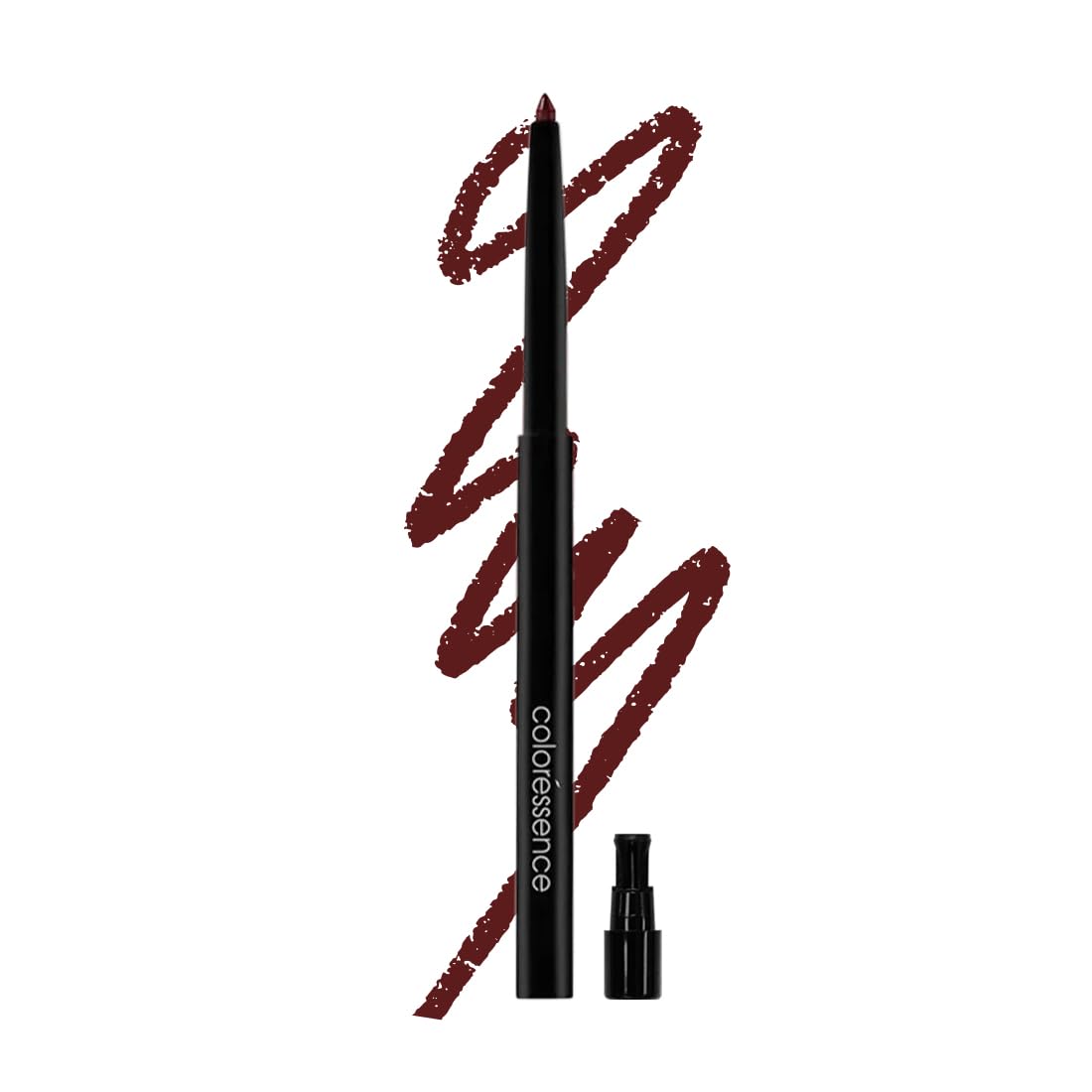 COLORESSENCE Matte Lip Liner Pencil | In-built Sharpener | Smudge Proof & Long Stay | Hydrating Texture | Intense Color | Maroon