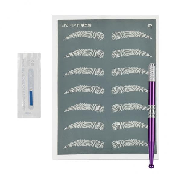 SECRET DESIRE 4xMicroblading Eyebrow Permanent Makeup Kit Tattoo Pen Needle Practice Skin Eyebrow A|Tattoos & Body Art|Other Tattoos & Body Art-picture-23