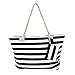 Bolsa de Playa Grande Mujer de Tela con Cremallera 50 x 35 x 15 Marinero + Monedero a juego