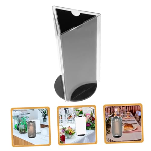 Support de menu acrylique rotatif double face clair avec base stable de bureau - 2