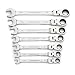 GearWrench 9700 7 Piece Flex-Head Combination Ratcheting Wrench Set SAE