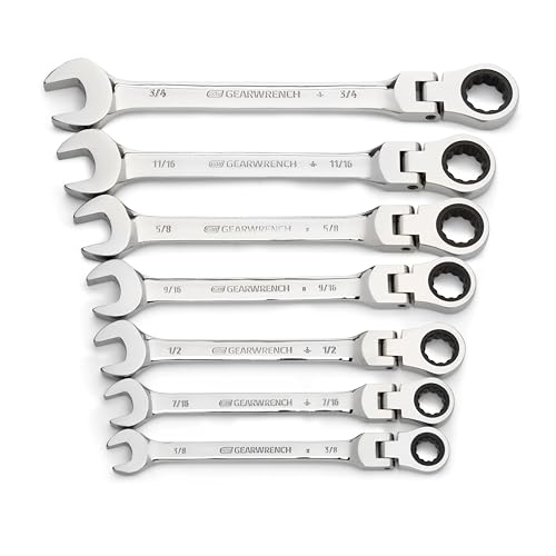 GEARWRENCH 7 Pc. 12 Pt. Flex Head Ratcheting Combination Wrench...