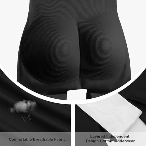 Image of MOVWIN Padded Underwear for Women Built-in 7mm 16mm Fake Butt Pads for Bigger Butt Lifting Panties Tummy Control Shapewear