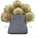 FurryValley Faux Fur Pompom 6pcs DIY Crafts Fluffy Balls for Hat Shoes Scarves with Snap Fastener Removable Knitting Hat Accessories 6 Inch Extra Large(Brown)