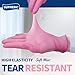 Supmedic Medical Nitrile Exam Gloves, 3.5 mil Powder-Free Food-Safe Disposable Glove for Cleaning & Esthetician, Rose Quartz 100 Pcs (Medium)