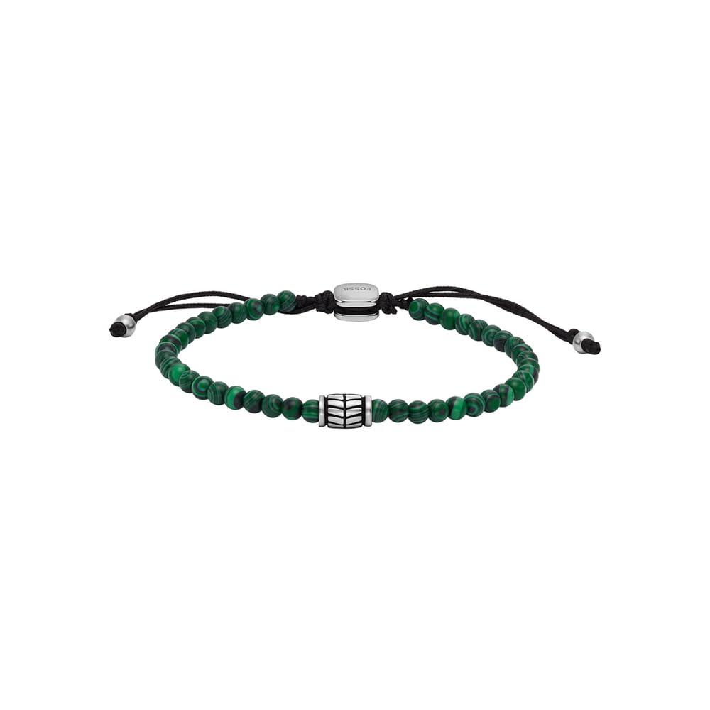 Fossil Armband Edelstahl – Armband mit Hämatit, Tigerauge, Sodalith oder Malachit
