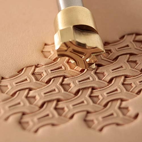 DandS ltd Leather Stamp Tool, Armor Scale, Professional Steel Craft Tool for Leatherworking, Embossing, Carving & Stamping Leather Projects, Belts, Wallets & DIY Projects, Compatible with Mallet, #404