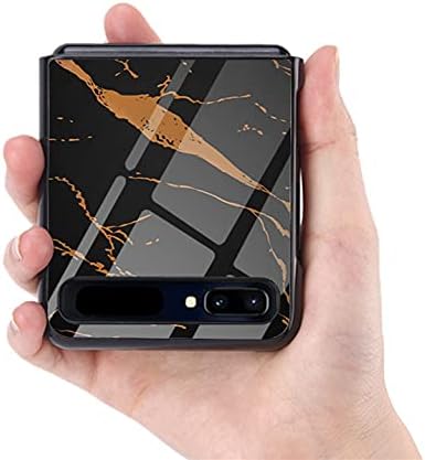 Hülle® 9H Tempered Stained Glass Case Anti-Scratches Compatible for Samsung Galaxy Z Flip 5G/Samsung Galaxy Z Flip (12) - Image 4
