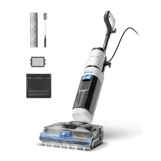 Tineco FLOOR ONE S6 Stretch Steam Aspirapolvere e lavapavimenti a vapore, Pulizia a vapore ad alta temperatura 160℃, Posizione piatta a 180°, Auto-pulizia FlashDry, Cavo lungo 8,3 m