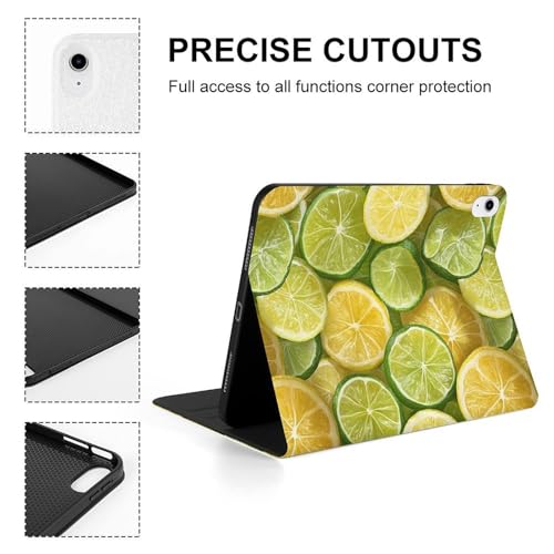 Housse iPad 11" 2025 veille auto et support coque citrons